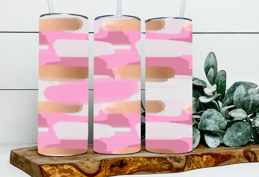 Brush Strokes Pink & Copper