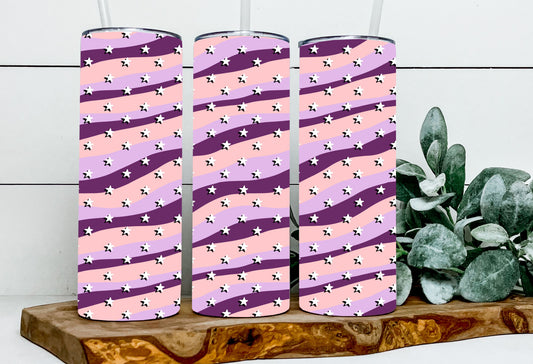 Multi Color Wavy Stripes & Stars