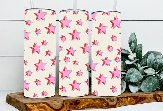 Pink & Red Stars