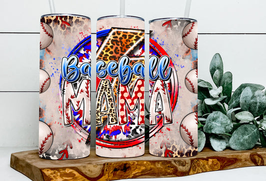 Baseball Mama Leopard Lightening