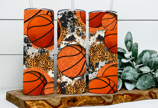Basketball Glitter Leopard Cowprint