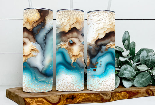 Glitter Geode Blue