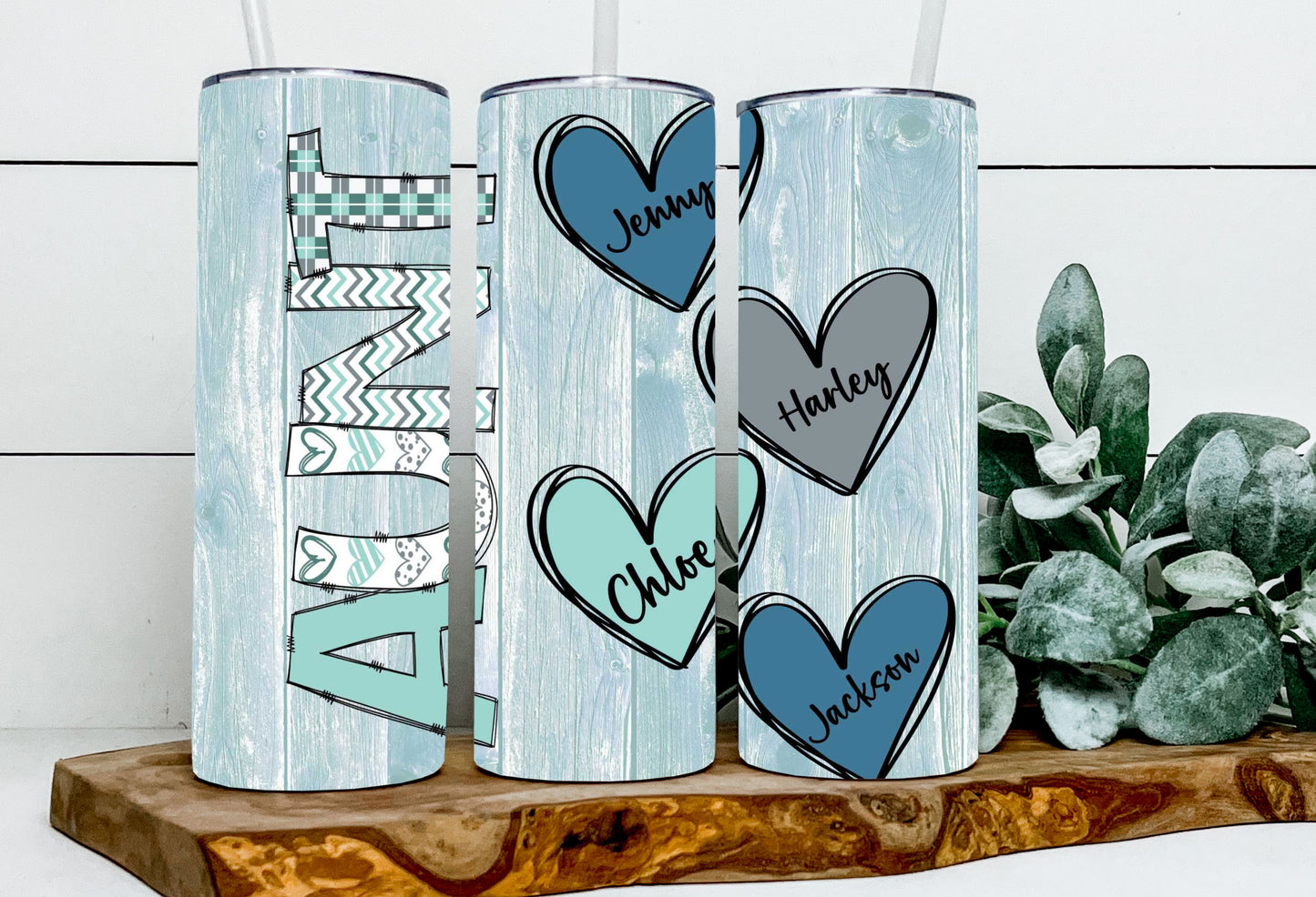 Aunt Blue Custom Hearts