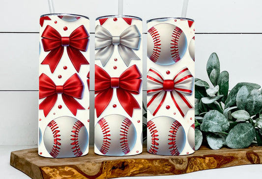 Baseball Red Bows