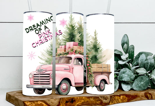 Dreaming of A Pink Christmas Vintage Truck