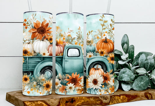 Vintage Teal Pumpkin Truck