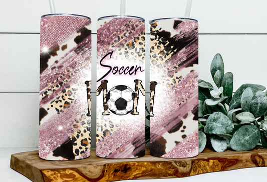 Soccer Mom Glitter Leopard