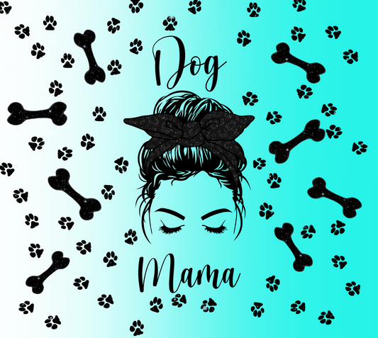 Dog Mama Blue & White