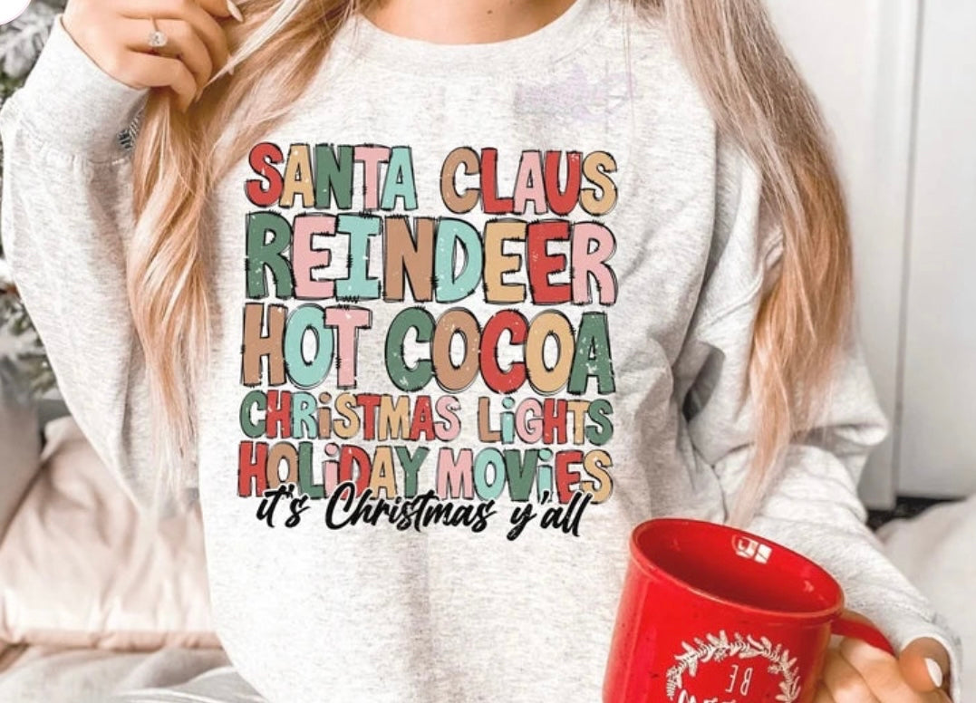 Santa Claus Reindeer Hot Chocolate Full Color