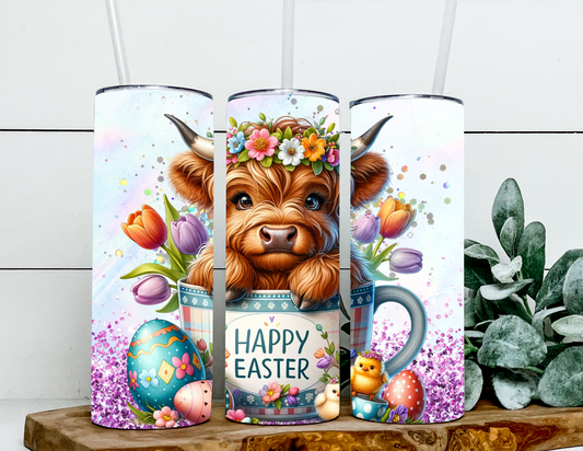 Catherine the Happy Easter Highland Tumbler