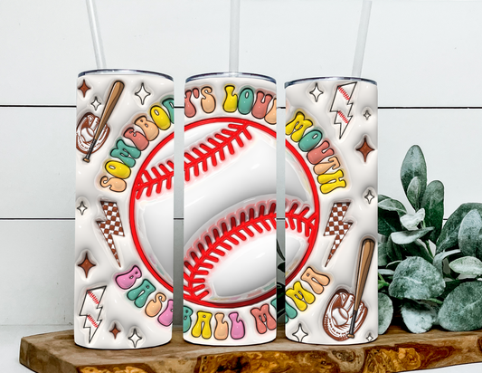 Somebody's Loud Mouth Baseball Mama 3d Puff