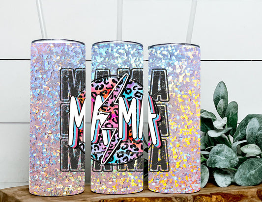 Mama Leopard Bolt Glitter