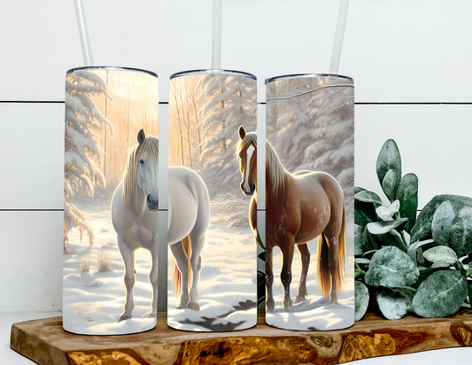 Winter Snowy Horses