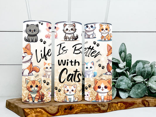 Life is Better with Cats Glitter
