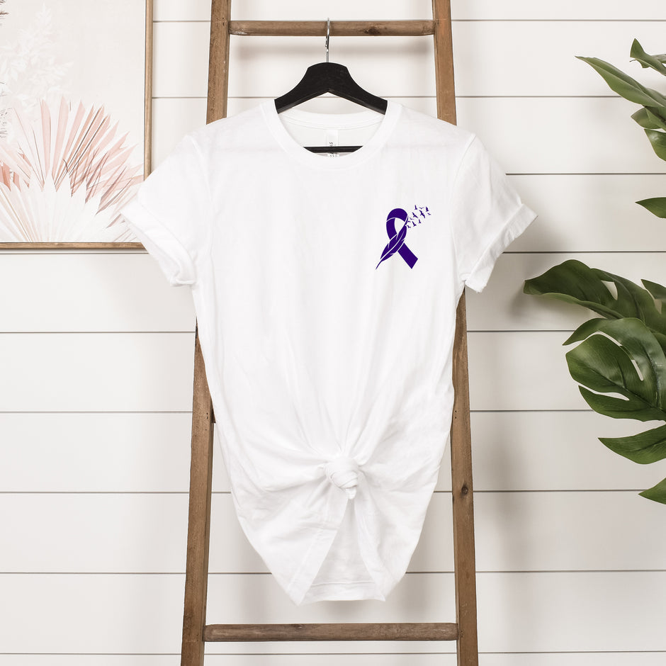 Purple Cancer Ribbon Pocket