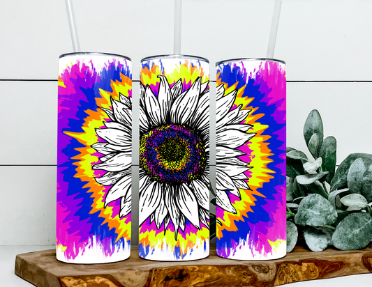 Tie Dye Sunflower Brushstroke