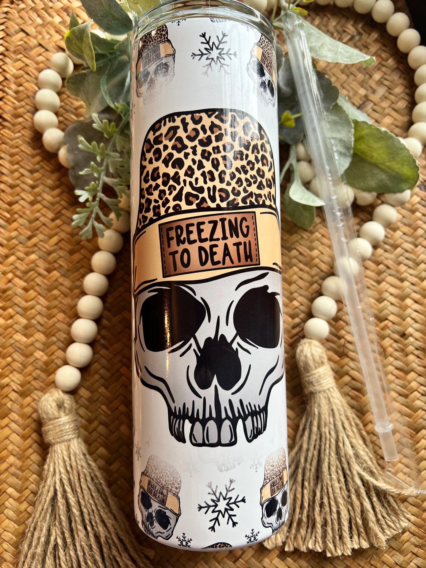 Freezing To Death Leopard Beanie Large Decal