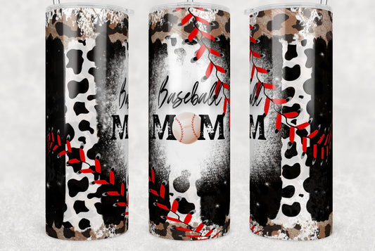 Baseball Mom Cowprint