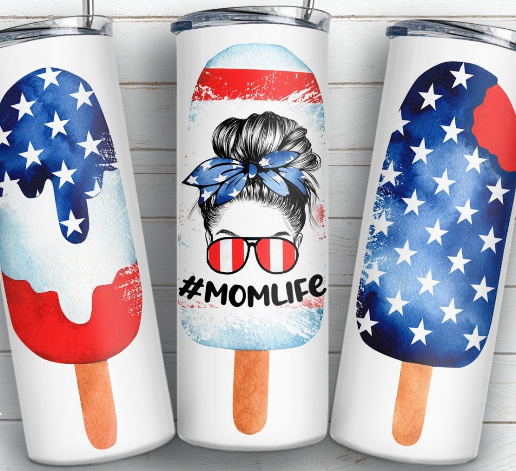 MomLife Patriotic Popsicles