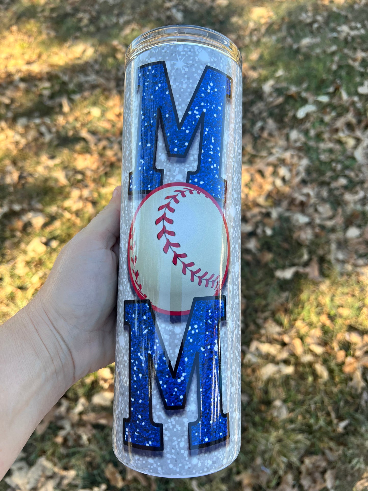 Baseball Mom Glitter Effect