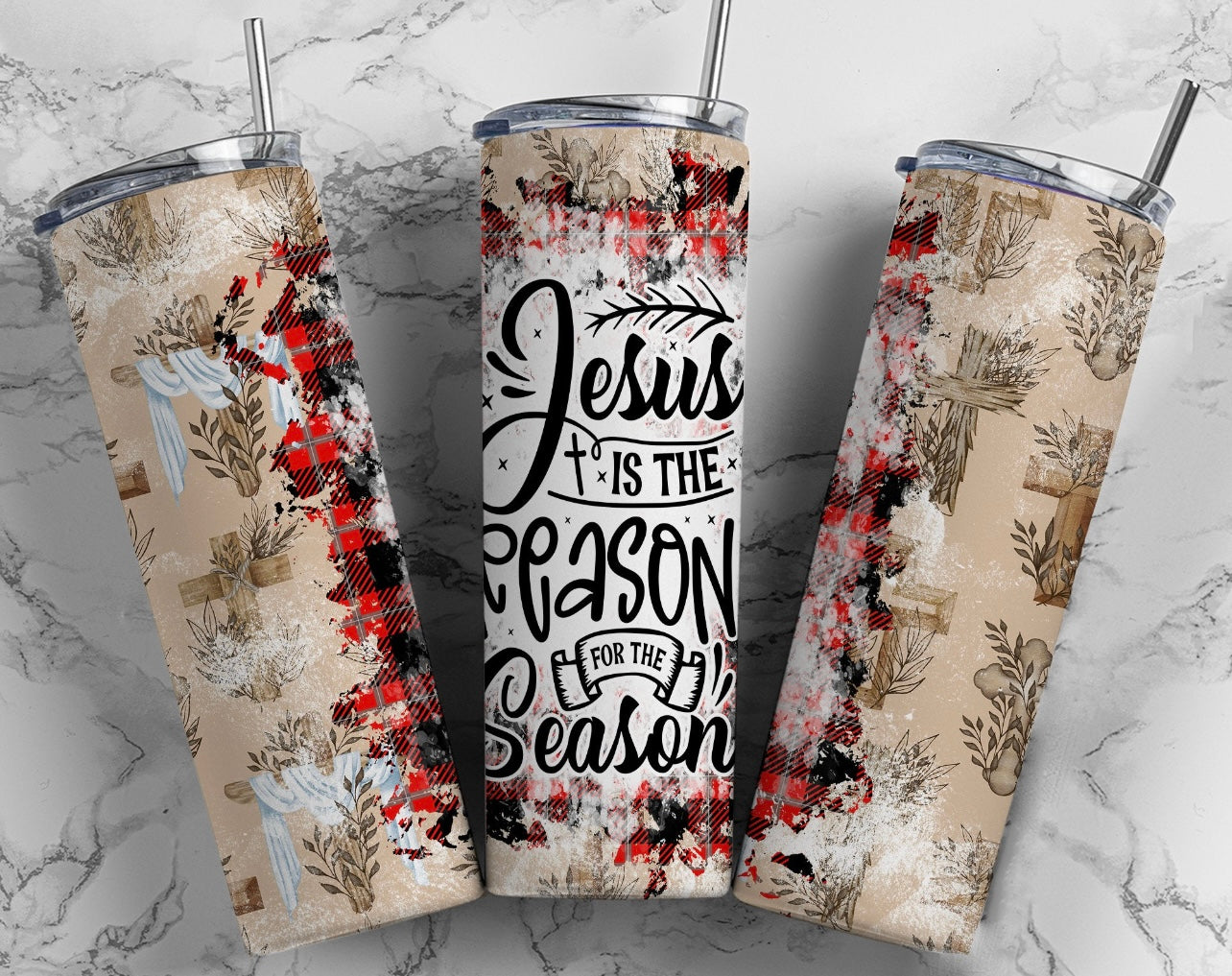 Jesus Reason For The Season Buffalo Plaid